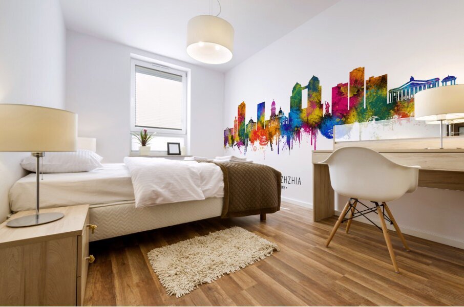 Zaporizhzhia Ukraine Skyline Mural print