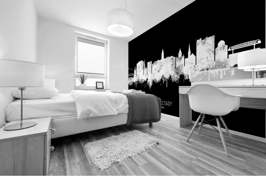 Schenectady New York BW Mural print