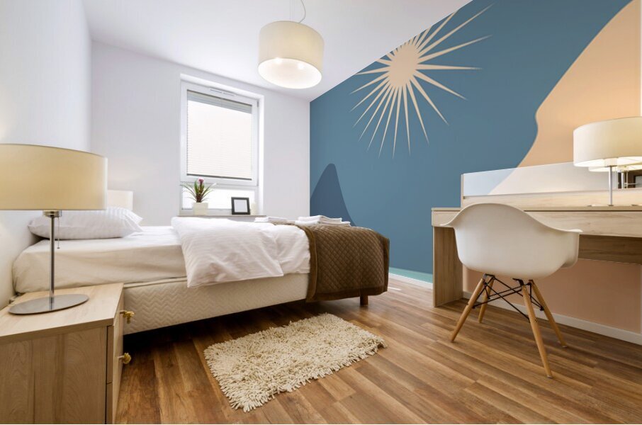 Modern natural abstract landscape. b Mural print