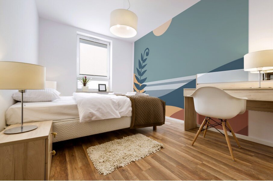  Colorful landscape poster. a Mural print