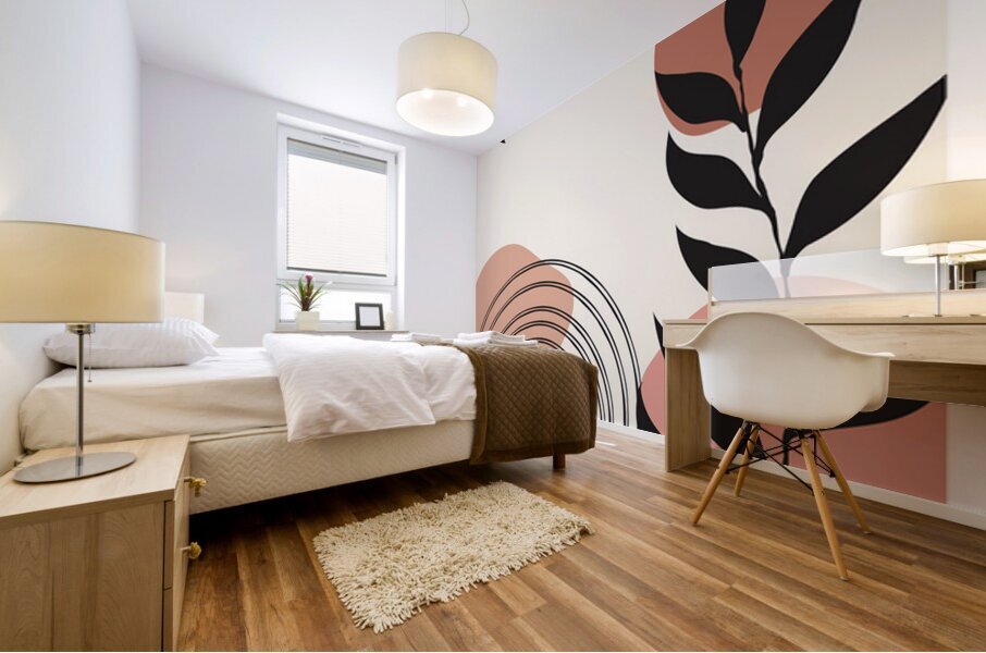 Foliage abstract shapes  Mural print