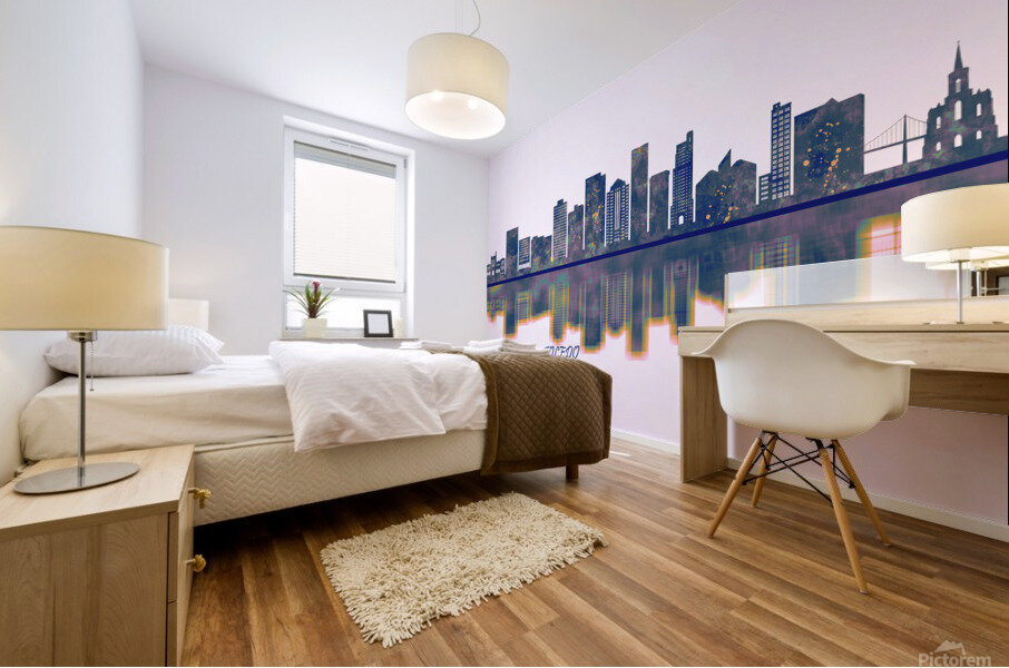 Toledo Skyline Mural print