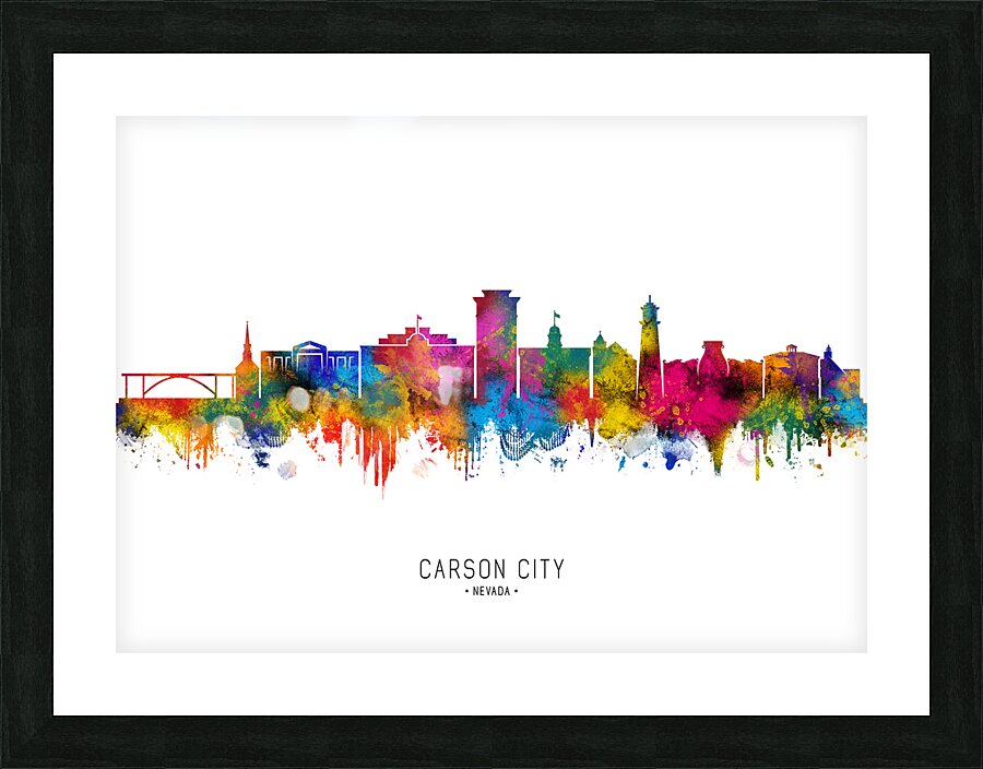 Carson City Nevada Skyline Picture Frame print
