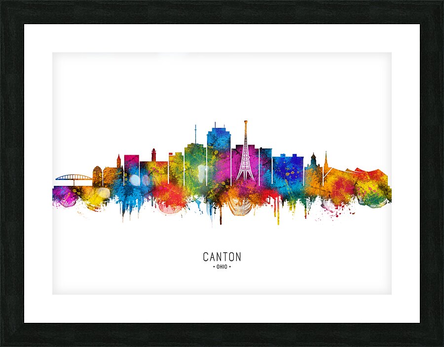 Canton Ohio Skyline Picture Frame print