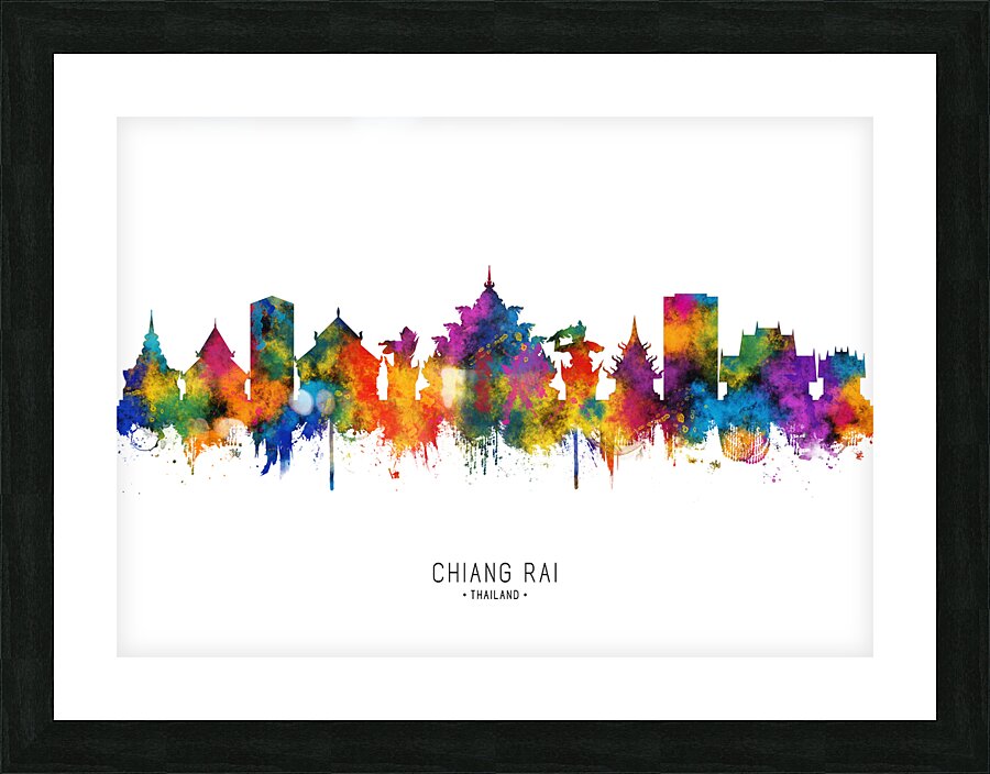 Chiang Rai Thailand Skyline Picture Frame print