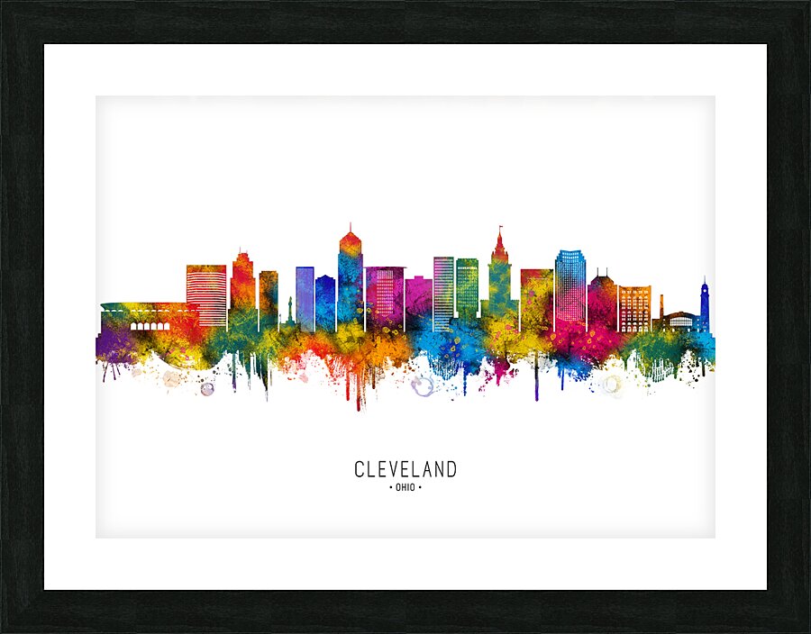 Cleveland Ohio Skyline Picture Frame print