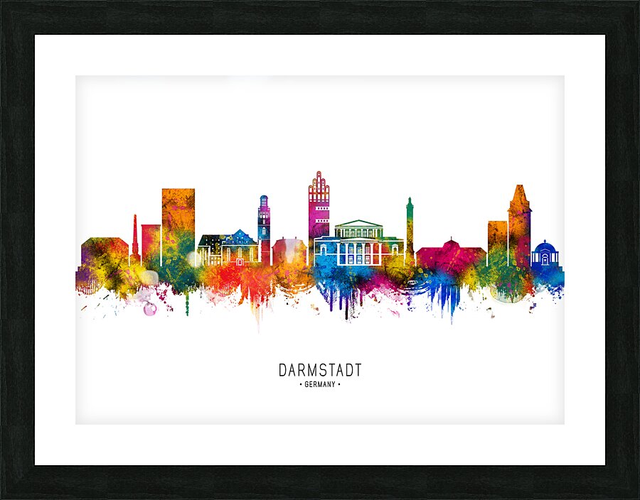 Darmstadt Germany Skyline Picture Frame print