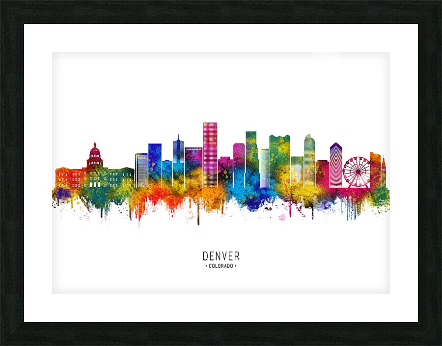 Denver Colorado Skyline Picture Frame print