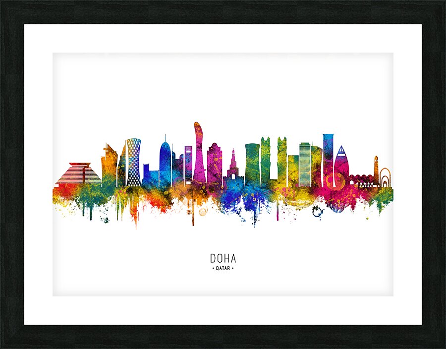 Doha Qatar Skyline Picture Frame print