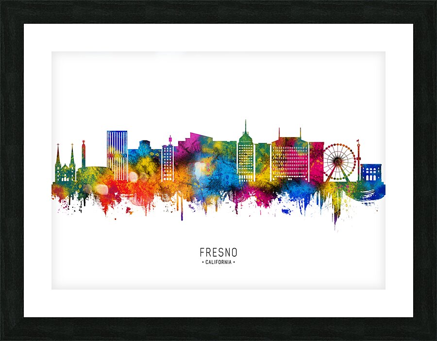 Fresno California Skyline Picture Frame print