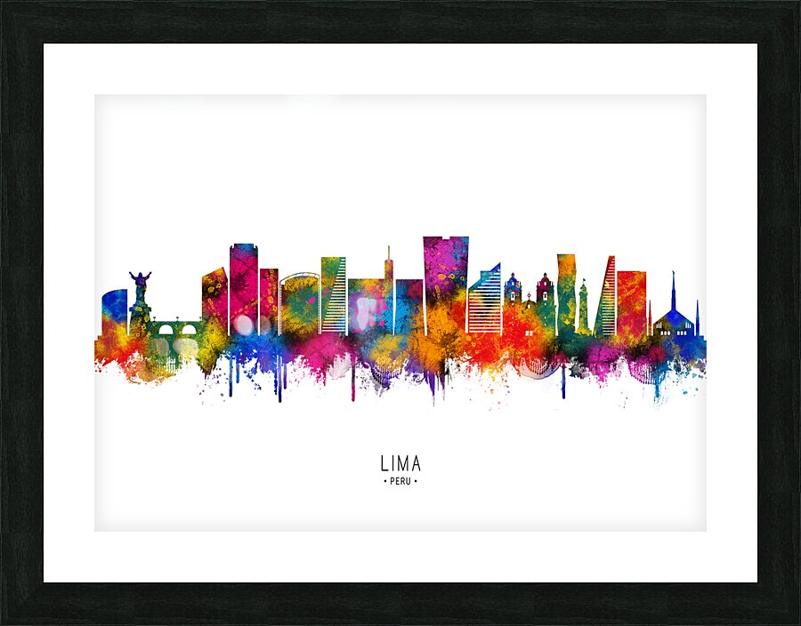 Lima Peru Skyline Picture Frame print