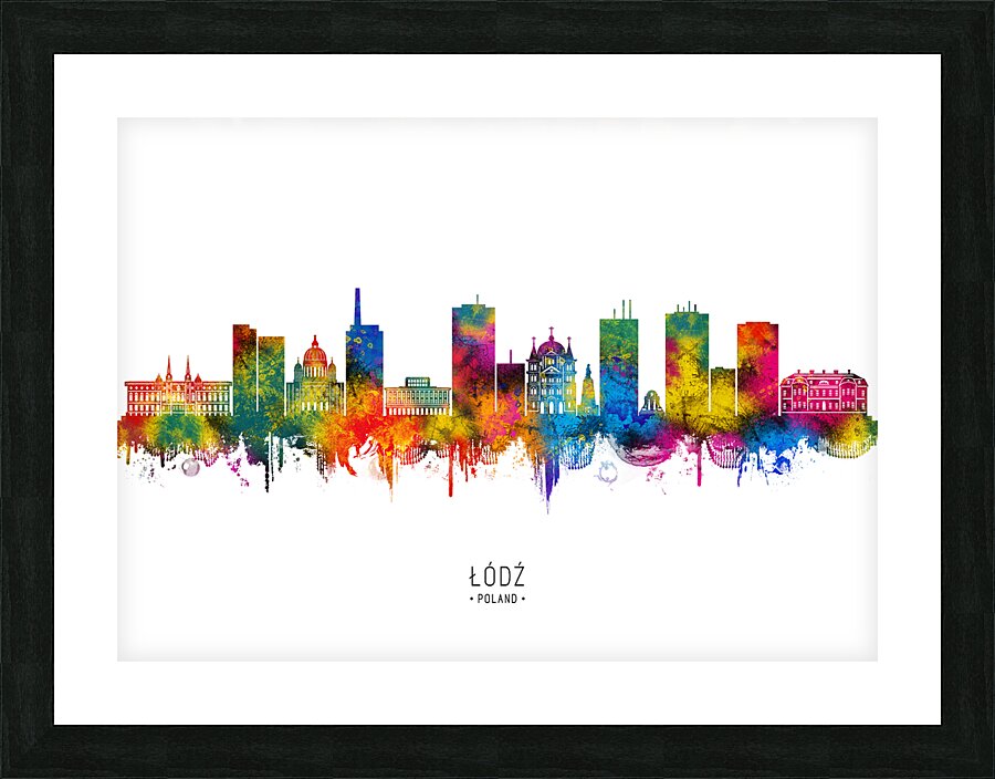 Lodz Poland Skyline Picture Frame print