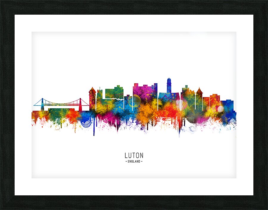 Luton England Skyline Picture Frame print