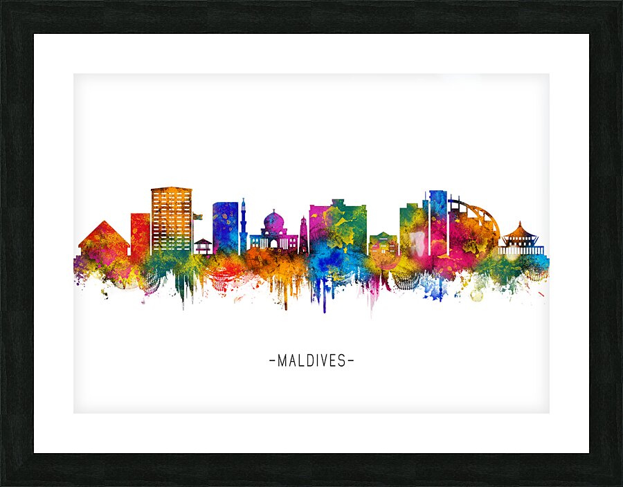 Maldives Skyline Picture Frame print