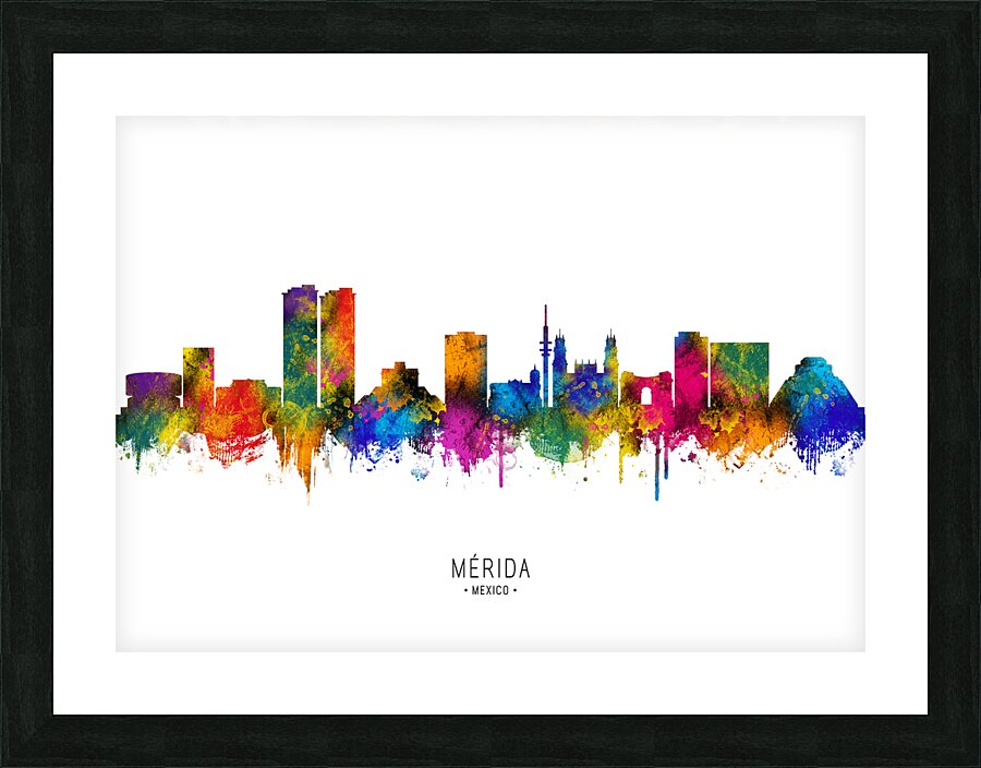Merida Mexico Skyline Picture Frame print