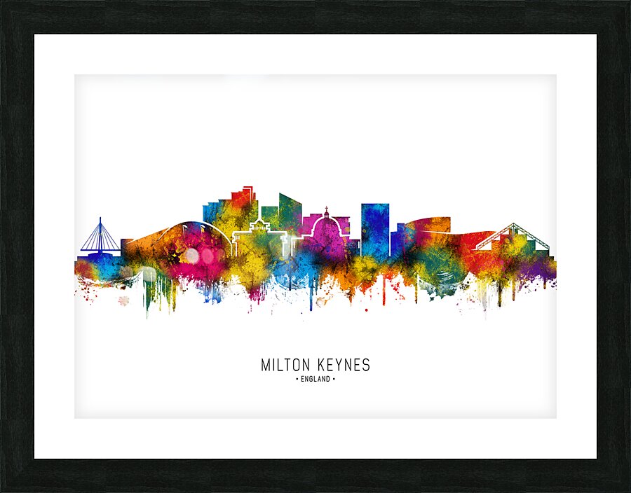 Milton Keynes England Skyline Picture Frame print