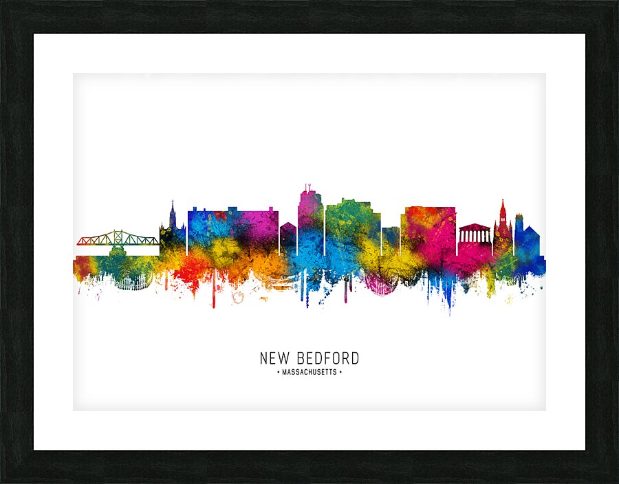 New Bedford Massachusetts Skyline Picture Frame print
