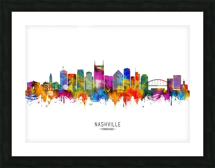 Nashville Tennessee Skyline Picture Frame print