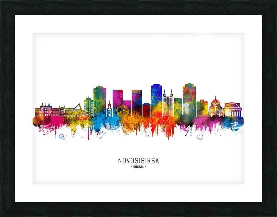 Novosibirsk Russia Skyline Picture Frame print