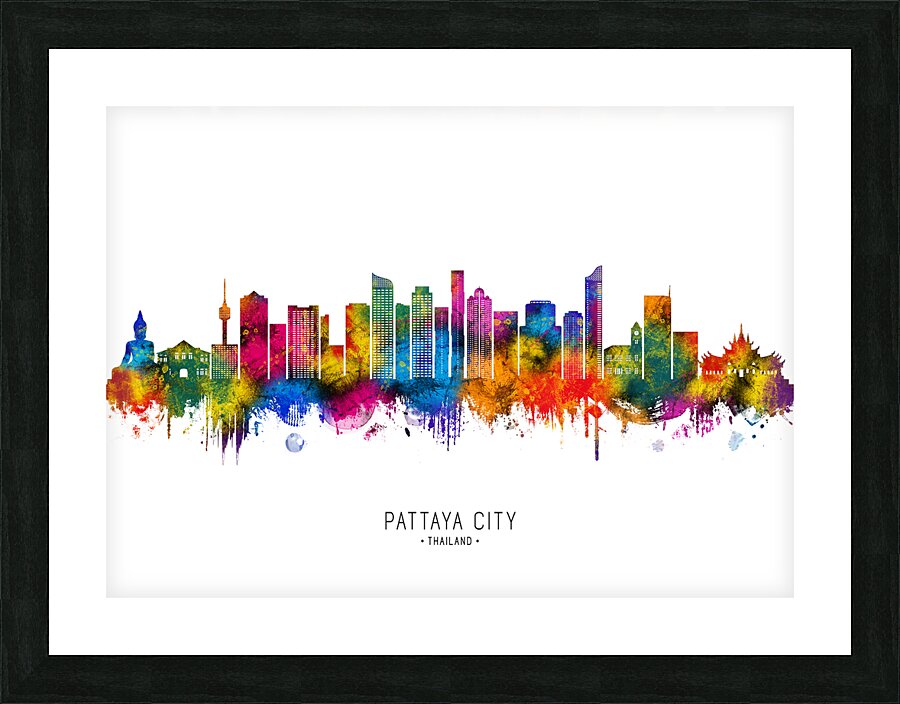 Pattaya City Thailand Skyline Picture Frame print