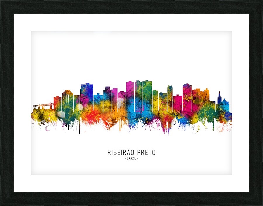Ribeirao Preto Brazil Skyline Picture Frame print