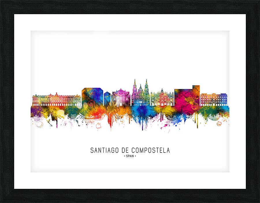 Santiago de Compostela Spain Skyline Picture Frame print