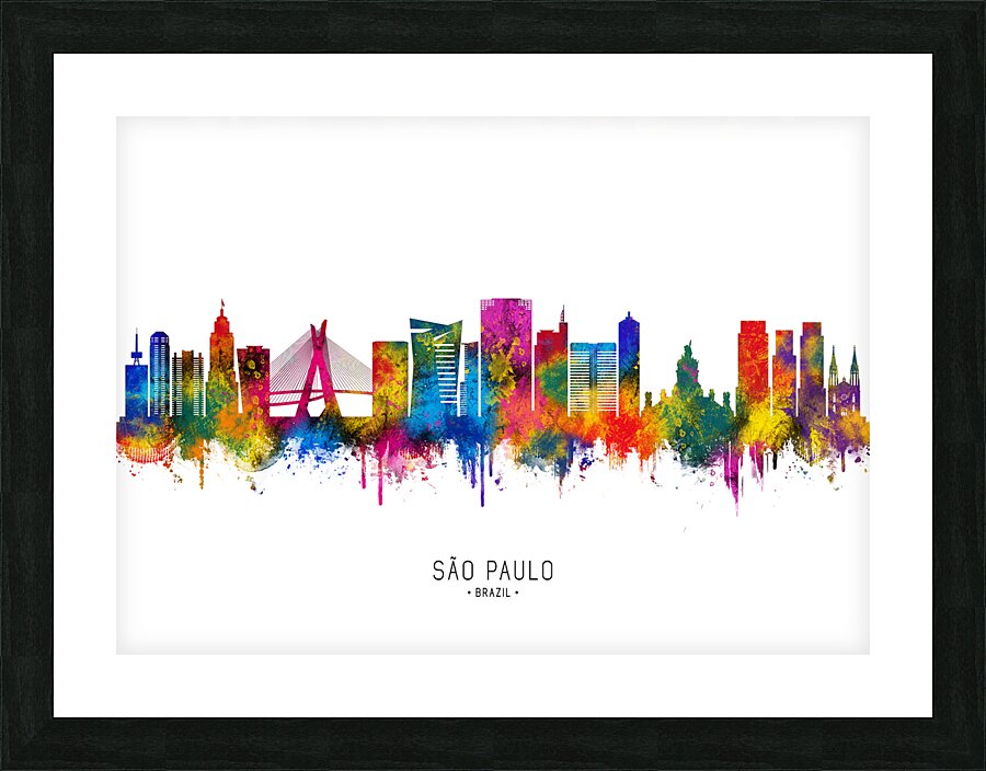 Sao Paulo Brazil Skyline Picture Frame print