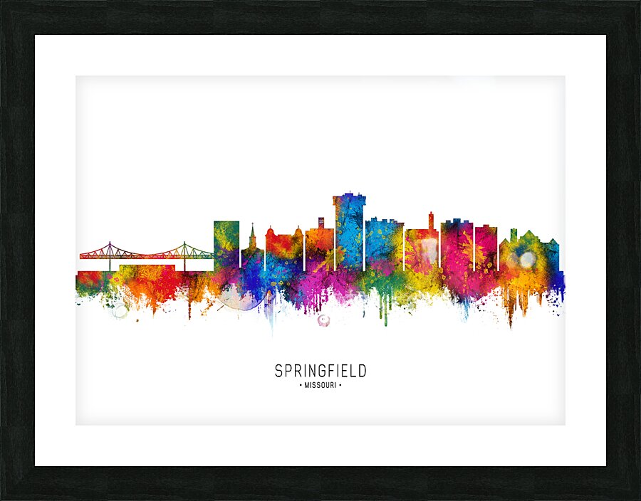 Springfield Missouri Skyline Picture Frame print