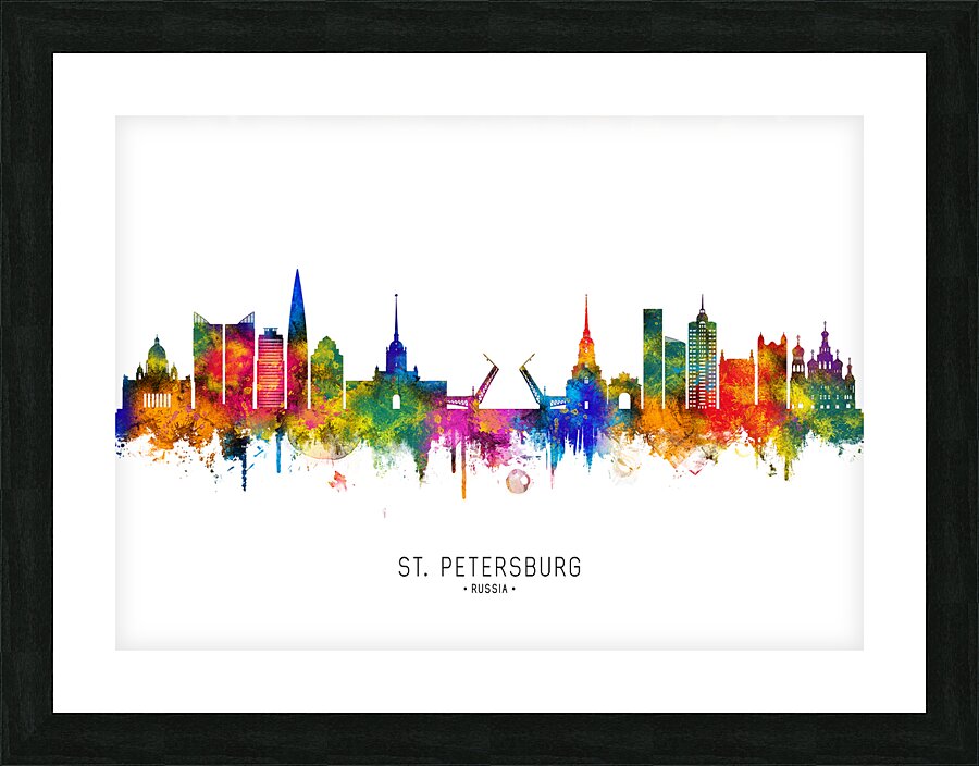 St. Petersburg Russia Skyline Picture Frame print