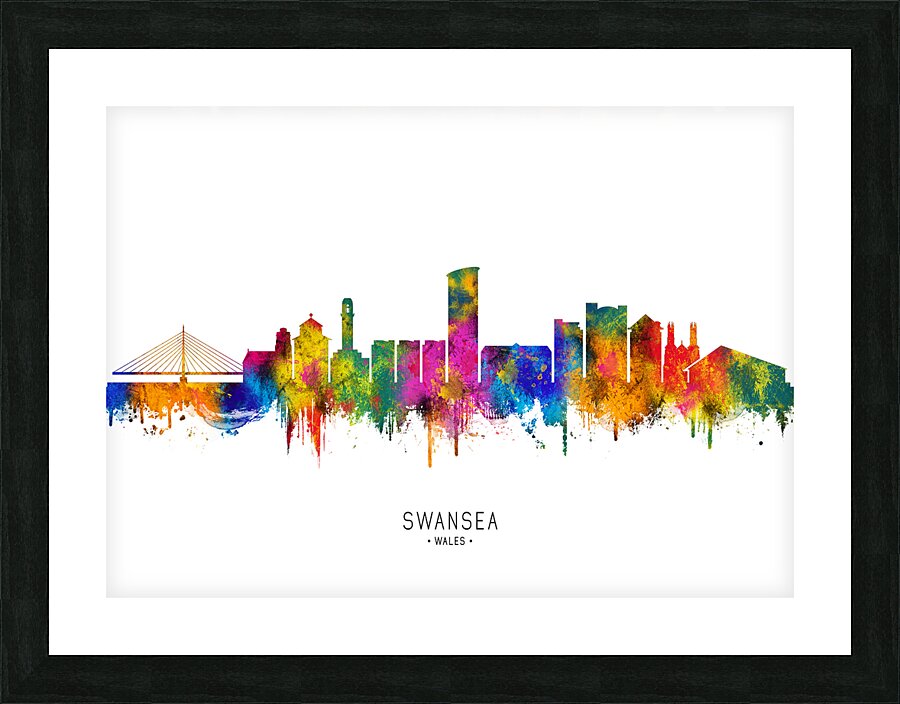 Swansea Wales Skyline Picture Frame print