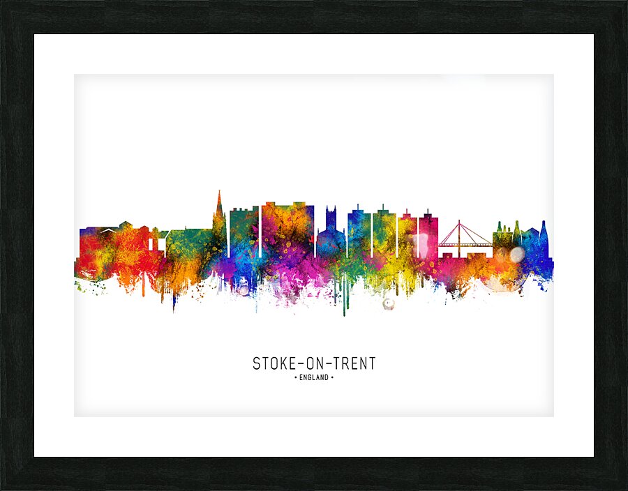Stoke-on-Trent England Skyline Picture Frame print