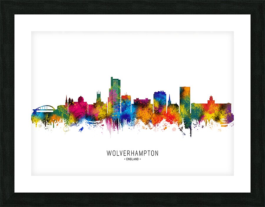 Wolverhampton England Skyline Picture Frame print