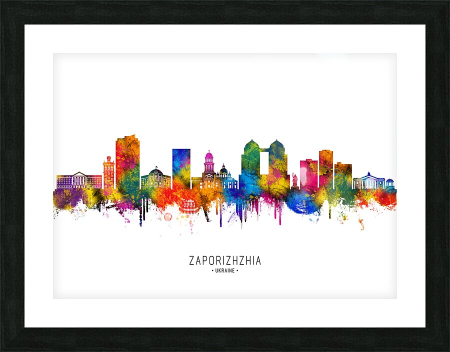 Zaporizhzhia Ukraine Skyline Picture Frame print