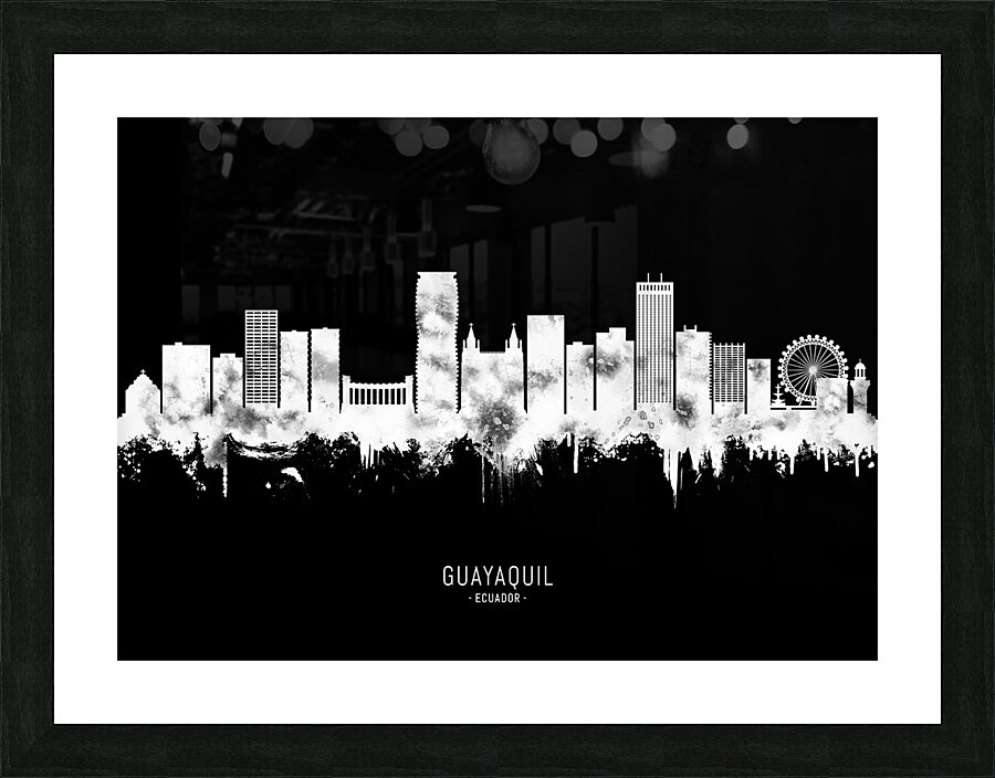Guayaquil Ecuador BW Picture Frame print