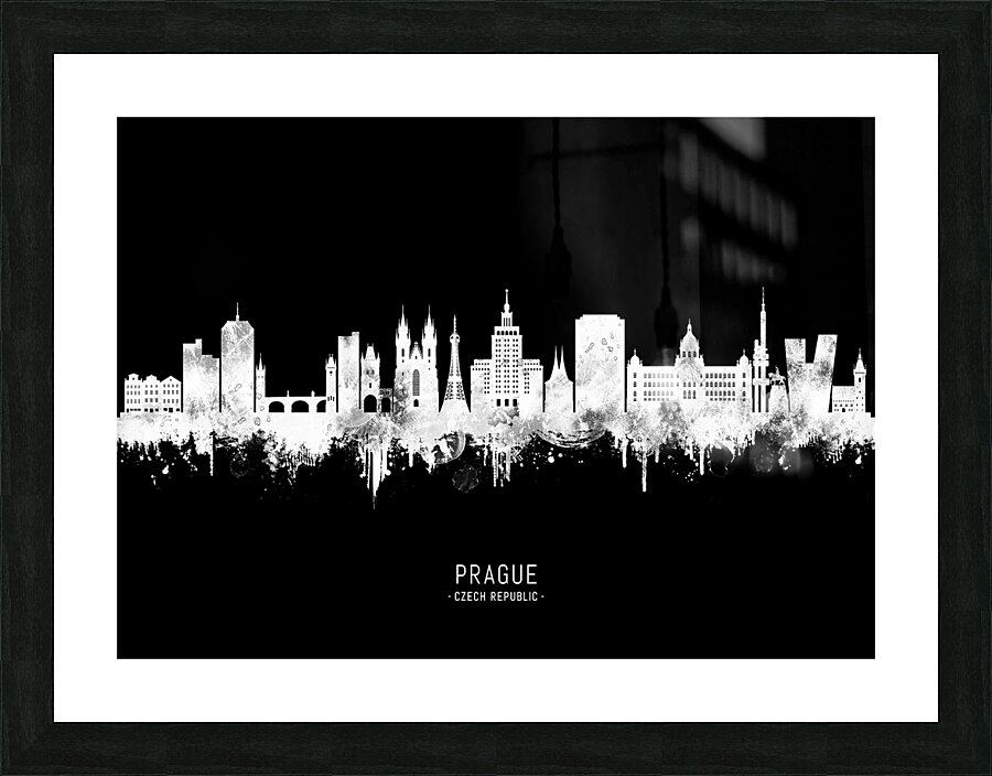 Prague Czech Republic BW Picture Frame print