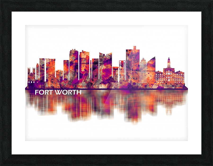 Fort Worth Texas Skyline Picture Frame print