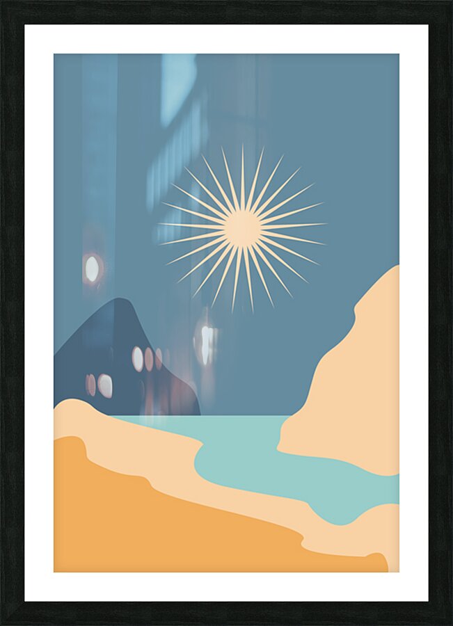 Modern natural abstract landscape. b Picture Frame print