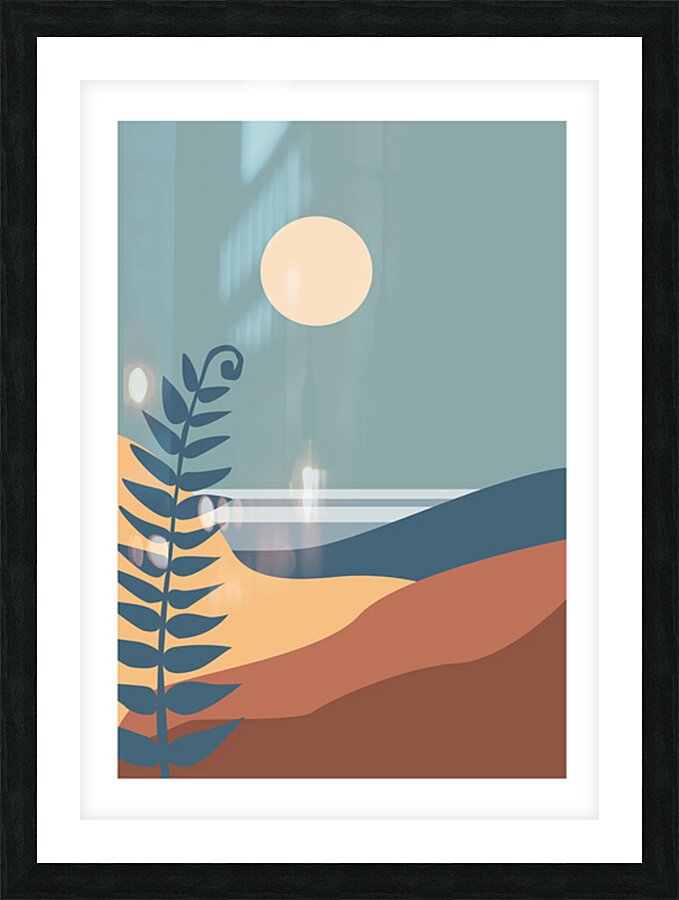  Colorful landscape poster. a Picture Frame print