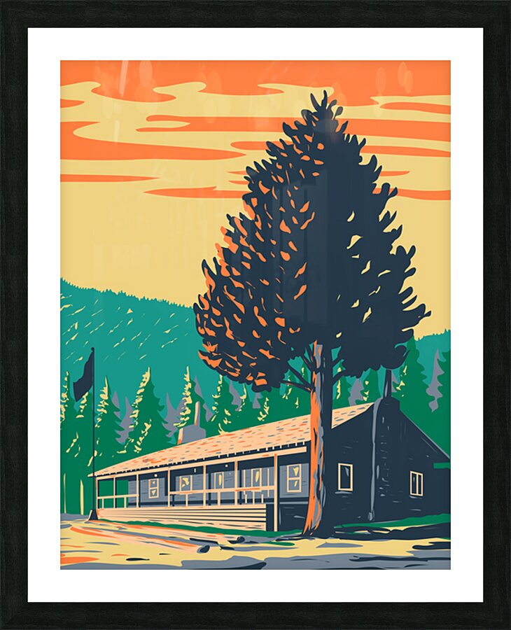 Roosevelt Lodge Picture Frame print