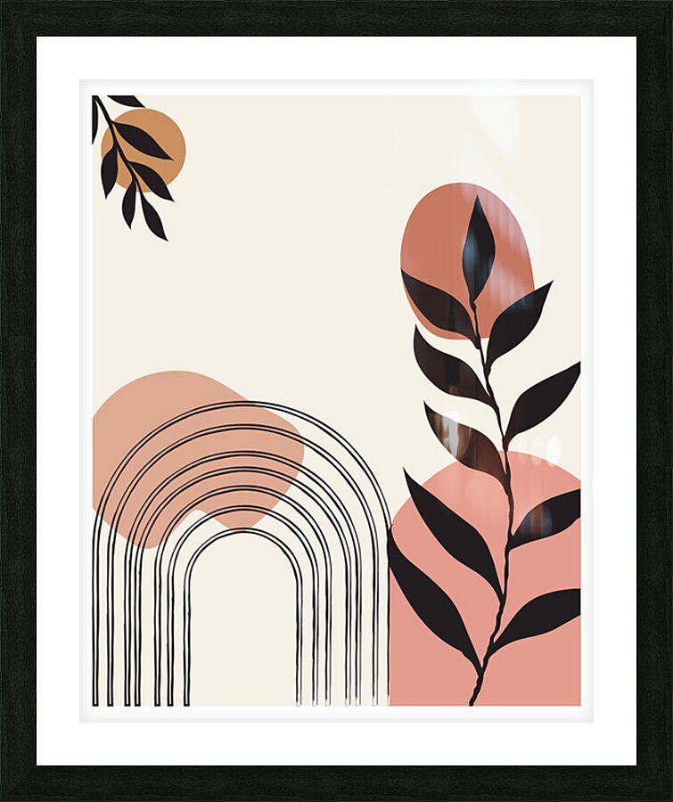 Foliage abstract shapes  Picture Frame print