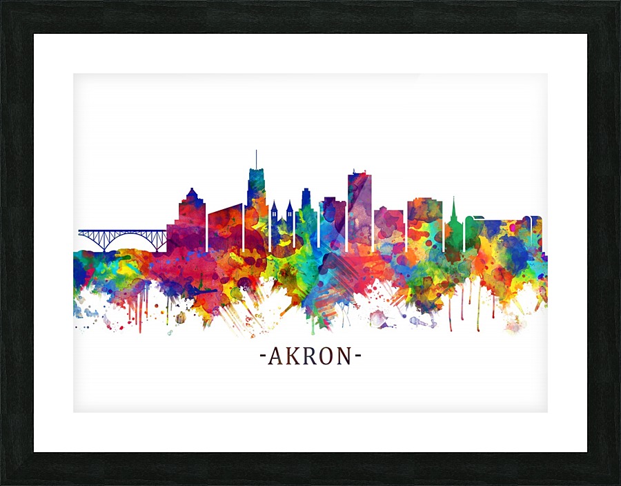 Akron Ohio Skyline Picture Frame print