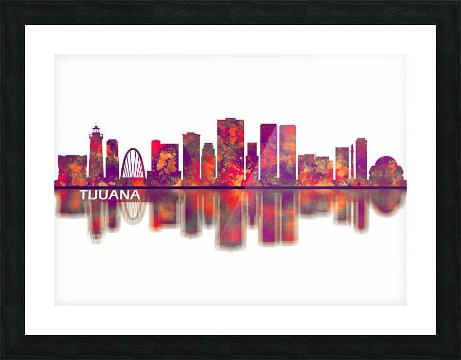 Tijuana Mexico Skyline Picture Frame print