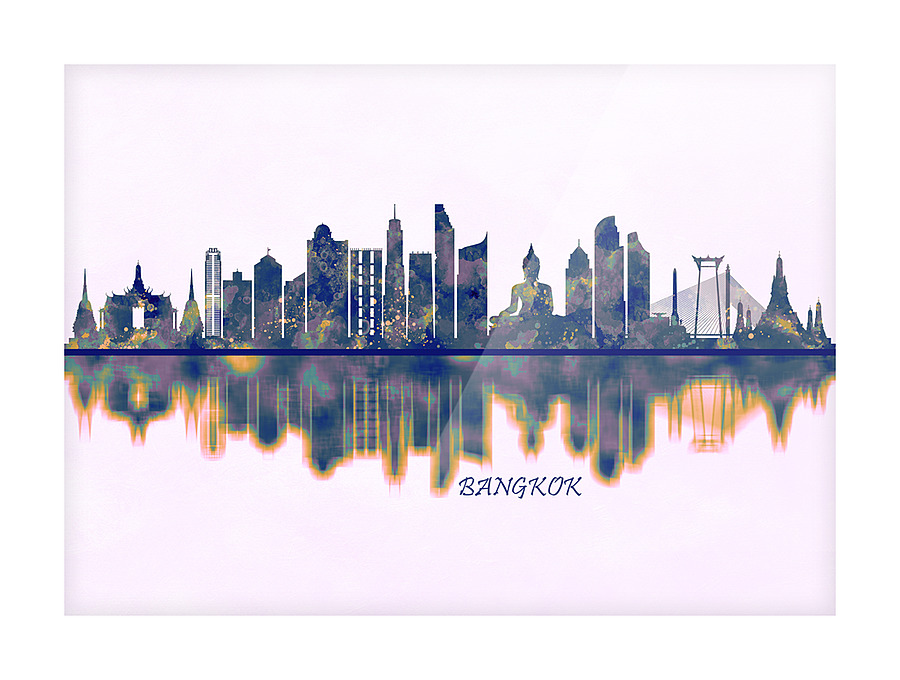 Bangkok Skyline Picture Frame print