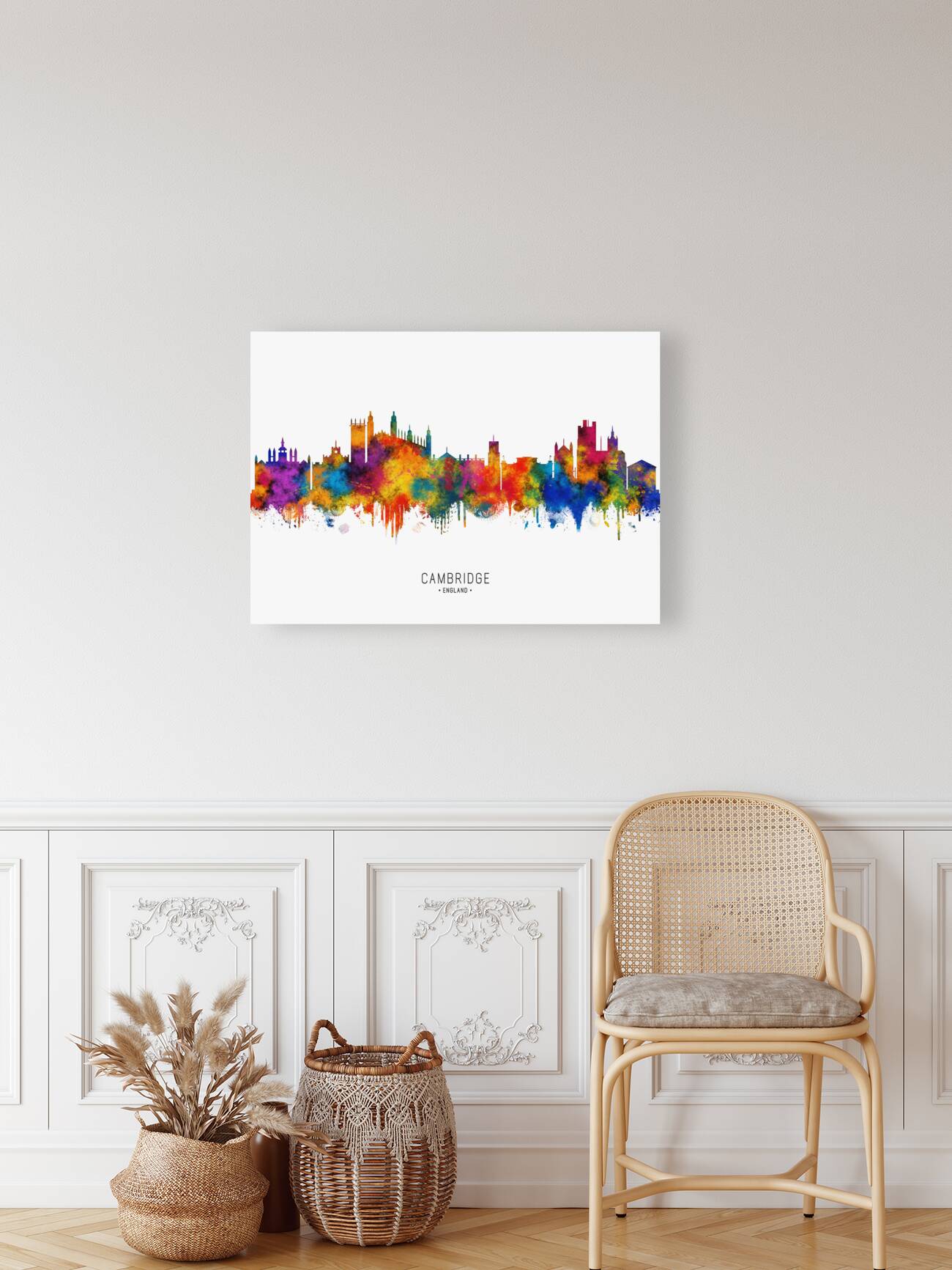 Cambridge England Skyline Reproduction