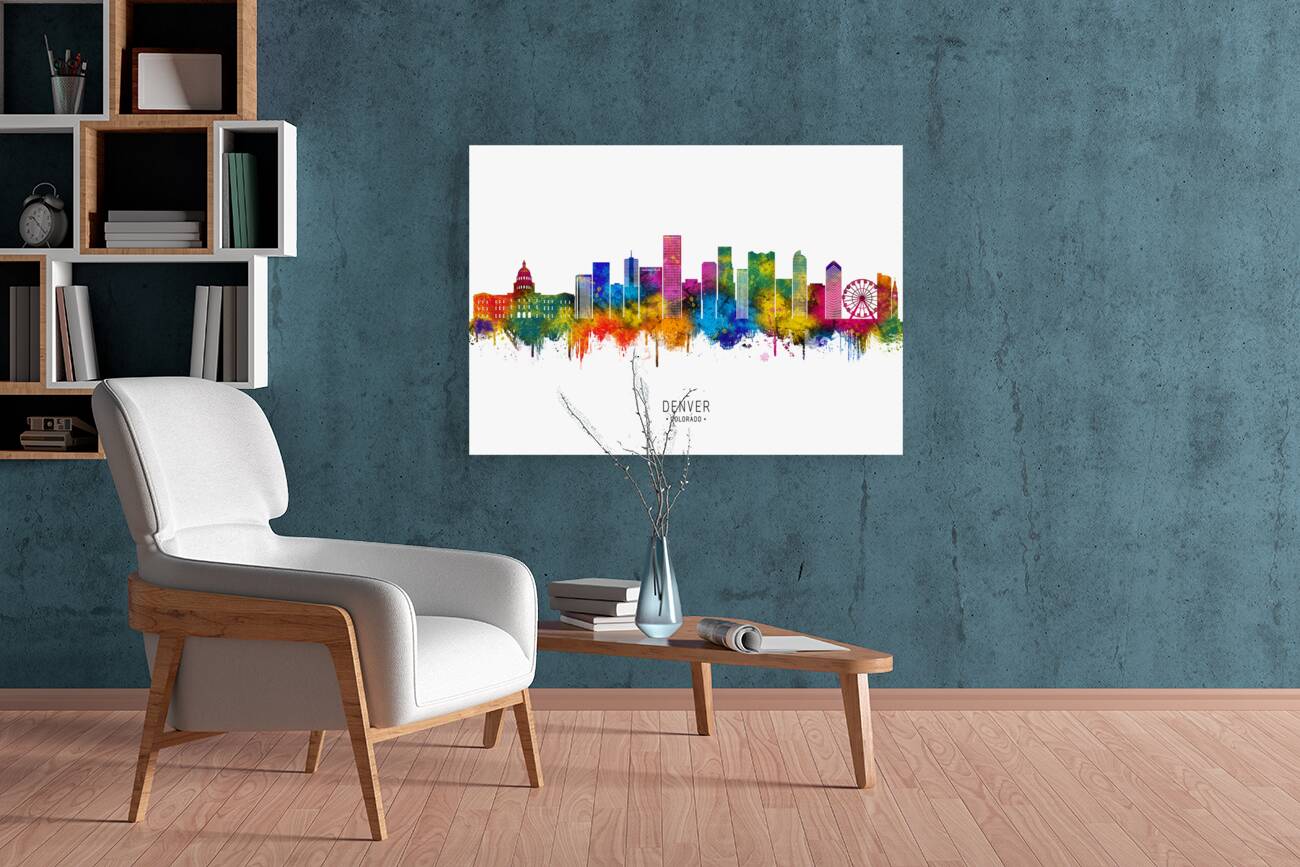 Denver Colorado Skyline Reproduction