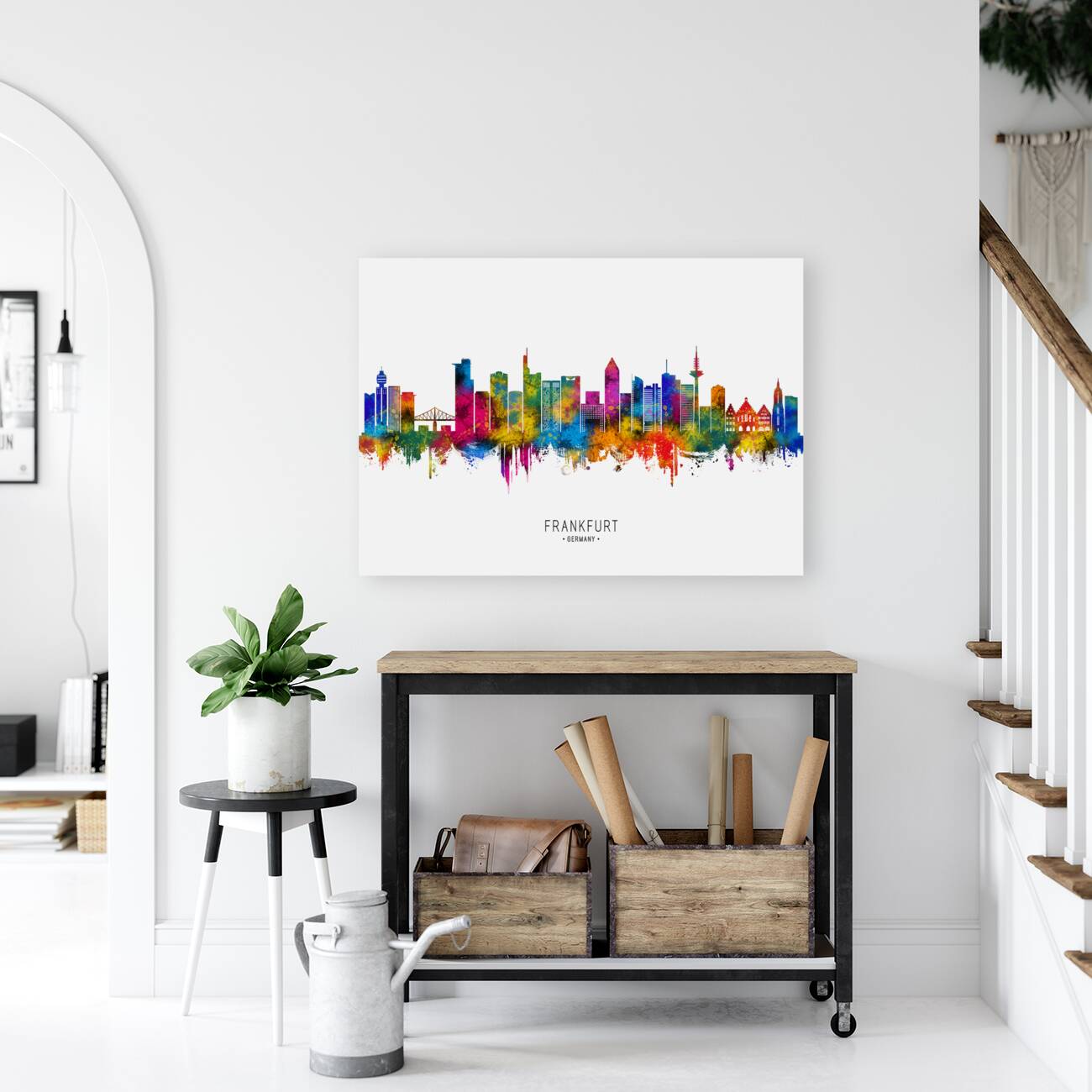 Frankfurt Germany Skyline Reproduction