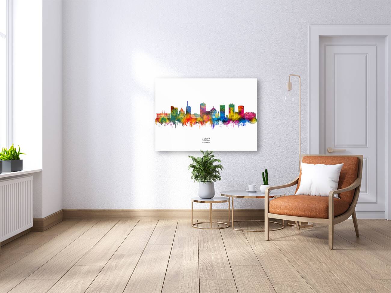 Lodz Poland Skyline Reproduction