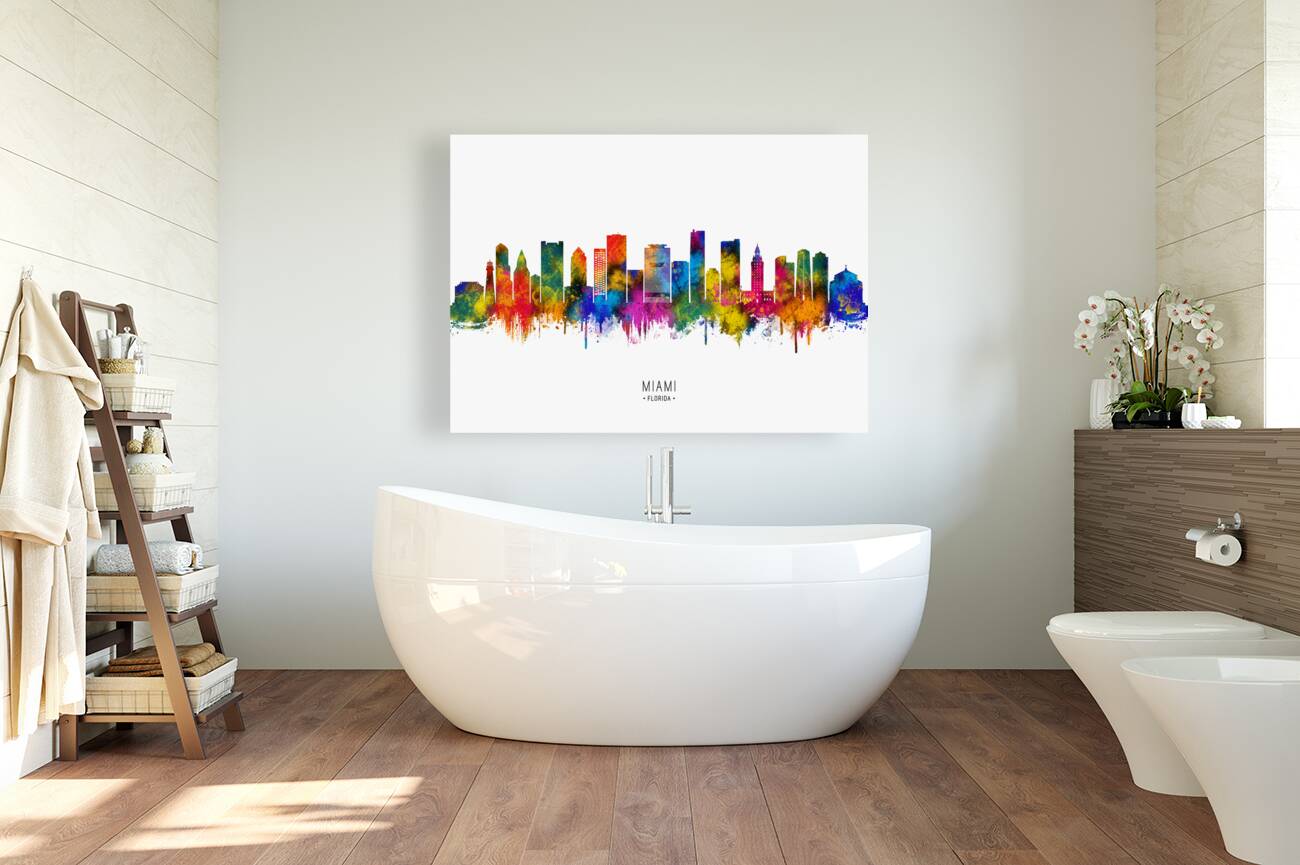 Miami Florida Skyline Reproduction