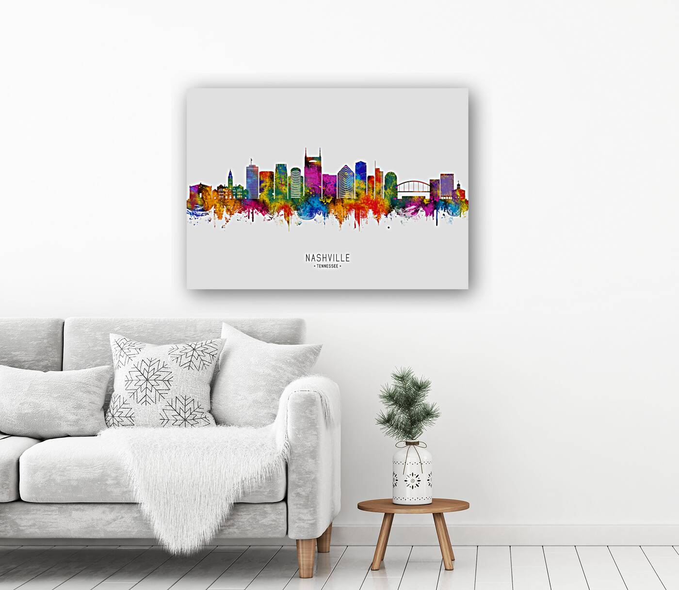 Nashville Tennessee Skyline Reproduction