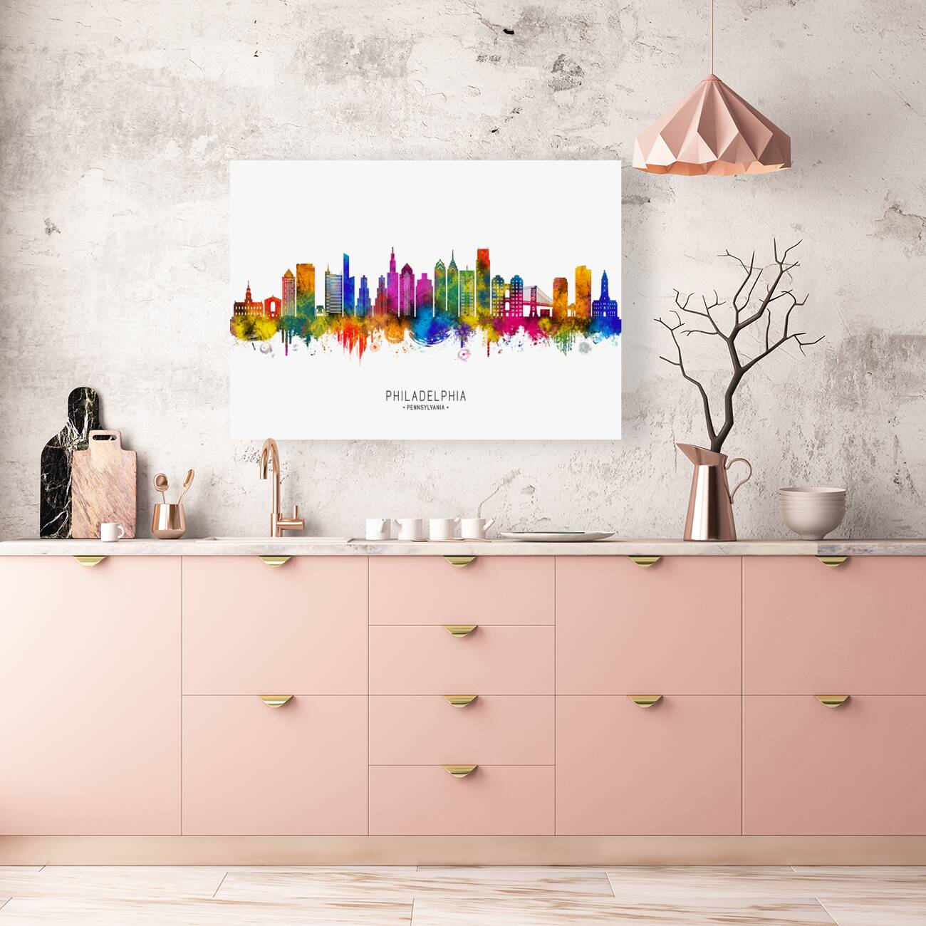 Philadelphia Pennsylvania Skyline Reproduction